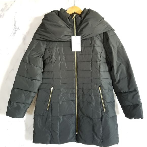 COLE HAAN Real Down Feather Black Coat - Picture 9 of 12